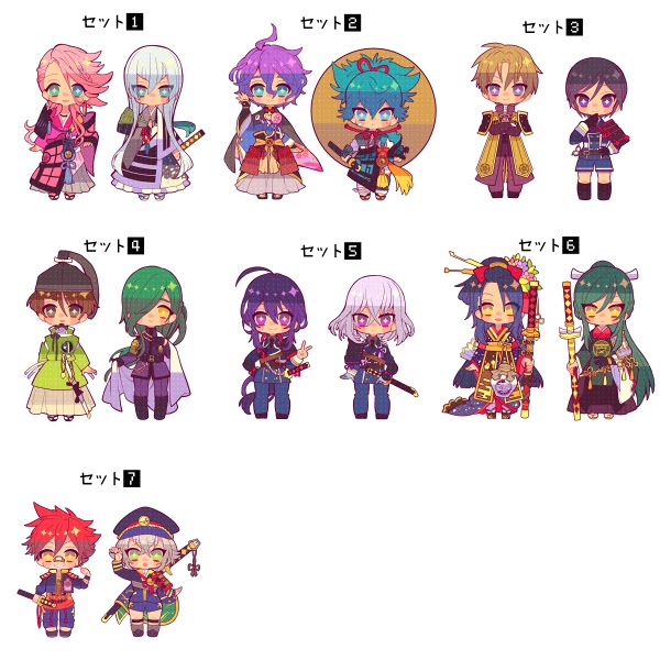 绮丽屋日本原单散货动漫周边刀剑乱舞q版刀男透明挂件满百包邮