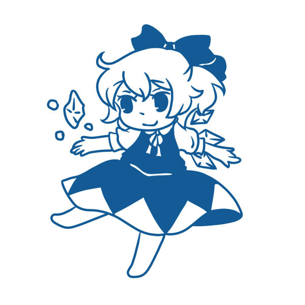 绮丽屋日本动漫周边东方计划project笨蛋9琪露诺墙贴电脑贴满包邮