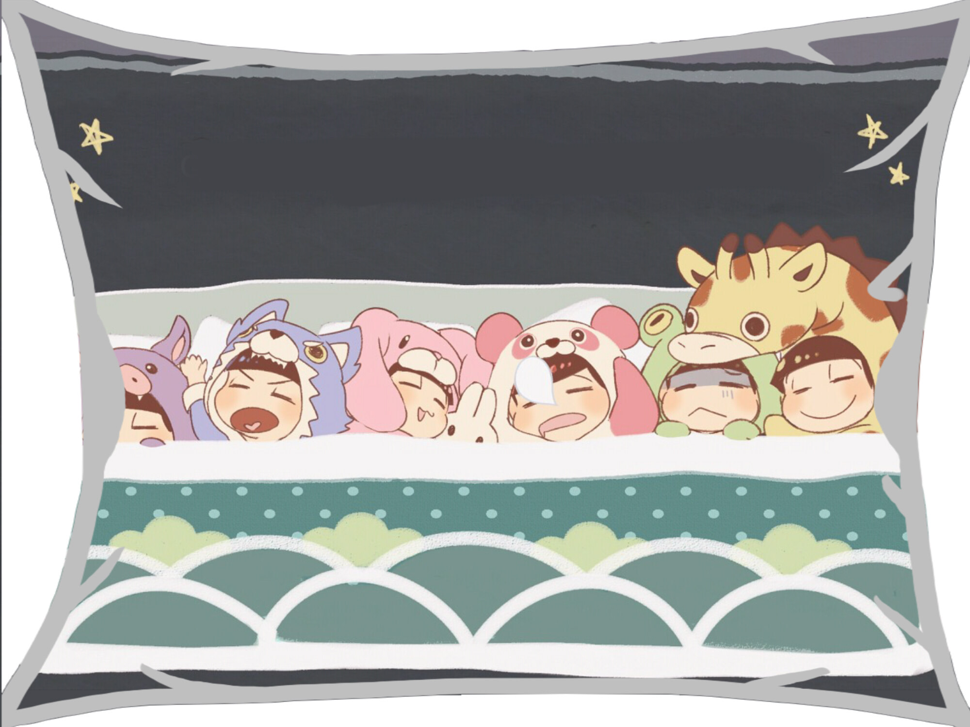 绮丽屋日本动漫周边阿松长方形抱枕靠垫安睡枕头含枕芯满百包邮