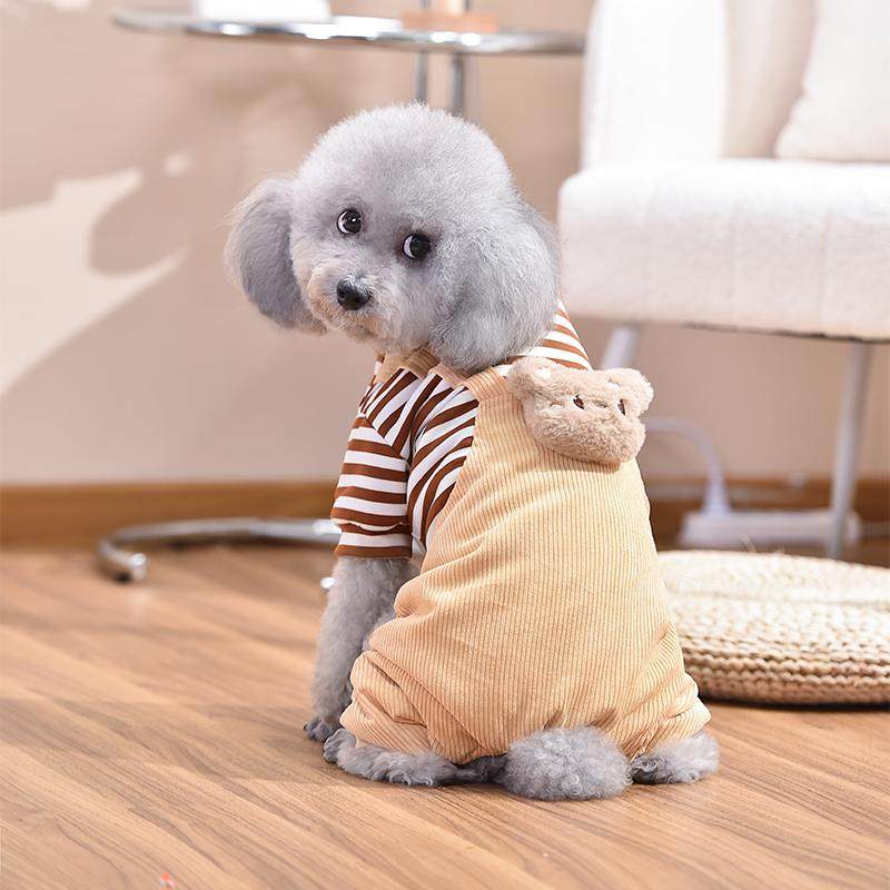 狗狗衣服秋冬装泰迪比熊博美中小型冬装宠物条纹四脚衣保暖背带裤,宠物/宠物食品及用品,狗宠物服装/雨衣,淘宝优惠券,粉丝福利购,淘宝优惠卷