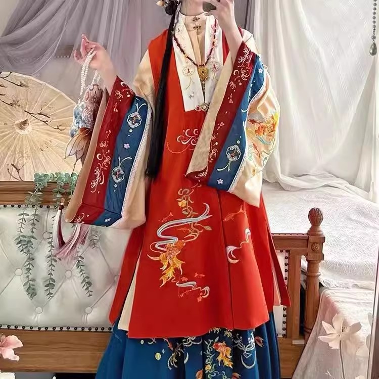 明制汉服出租立领中国风伴娘服元旦文艺汇演公司年会演出古装租赁