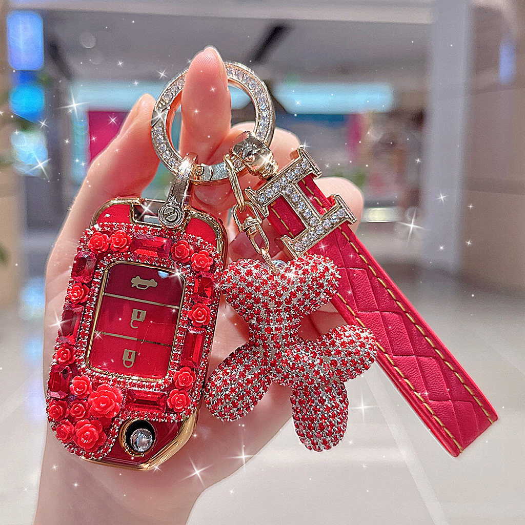 适用本田折叠钥匙套2023款xrv缤智飞度雅阁思域九代杰德贴花包扣