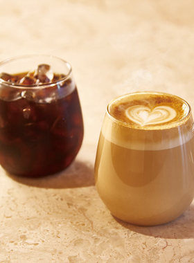 【2只装】HARIO日本耐热玻璃家用水杯果汁茶杯牛奶咖啡杯RDM