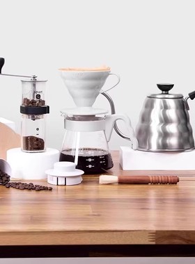 HARIO日本手冲咖啡套装V60滤杯手冲咖啡壶磨豆机咖啡器具入门露营