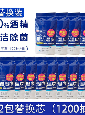 爱丽思IRIS 酒精乙醇消毒湿巾100抽3杀菌纸巾擦手除菌家用抑菌