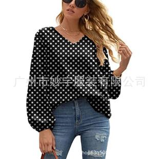 Loose Neck Casual Womens Sleeve Chiffon Cute Balloon