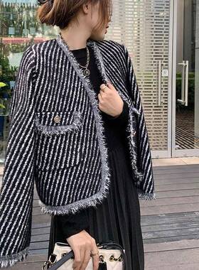 Coat Faux Cardigan Mink Womens Tassel Knitted Sweater