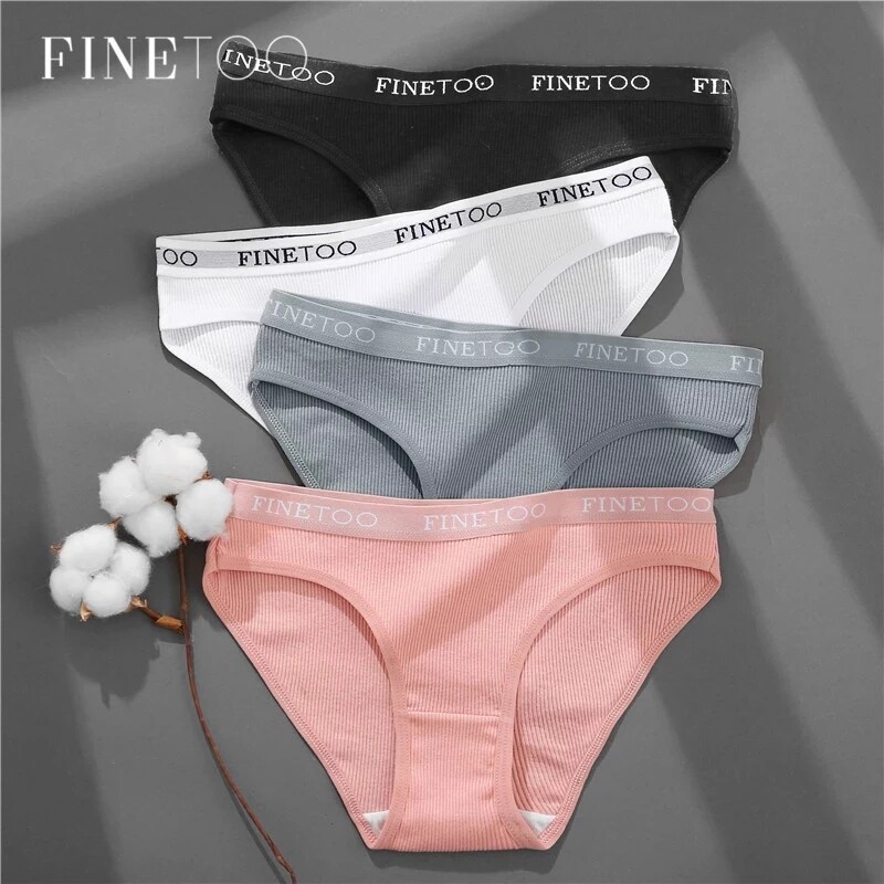 FINETOO 3PCS/Set Women's Underwear Cotton Panty Sexy Panties图片