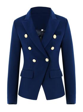 customization jacket color solid slim blue double-breasted
