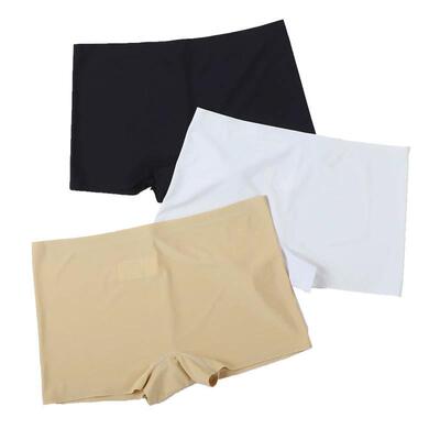 Seamless ice silk flat leg pants low waist solid color