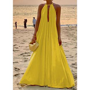 sleeveless Fashionable halterneck womens loose temperament