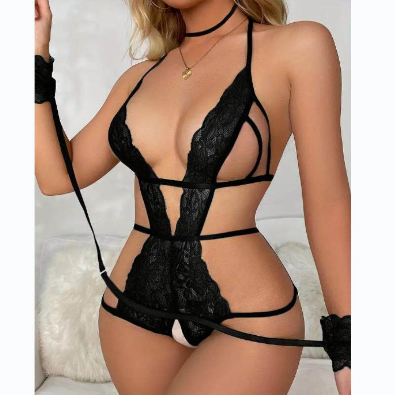 lingerie through see crotch open crotchless stocking