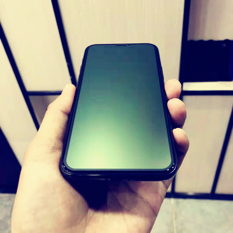 青予 暗夜绿磨砂适用iPhone17promax钢化膜 15plus/14全屏覆盖12/11微磨砂手机保护膜紫色高清16pro/XS炫彩膜
