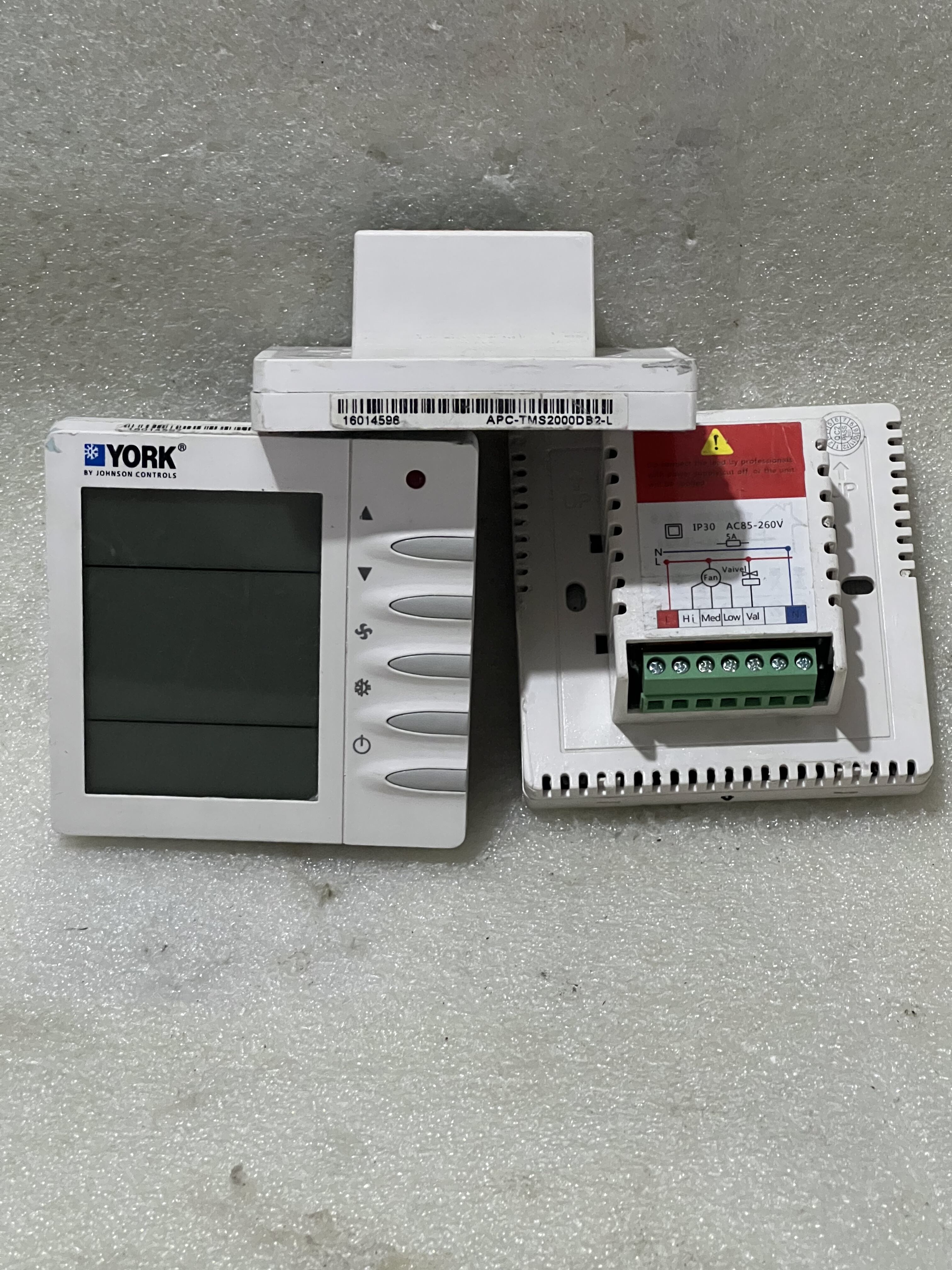 约克水中央空调温控器液晶面板APC-TMS2000DB/DB2-L 原装拆机