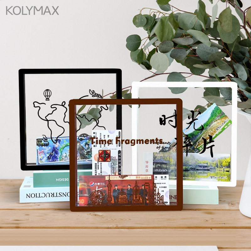 旅行票据收纳盒亚克力记录相框