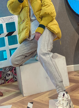 秋冬百搭舒适宽松显瘦情侣长裤男女哈伦休闲裤跑步学生运动卫裤