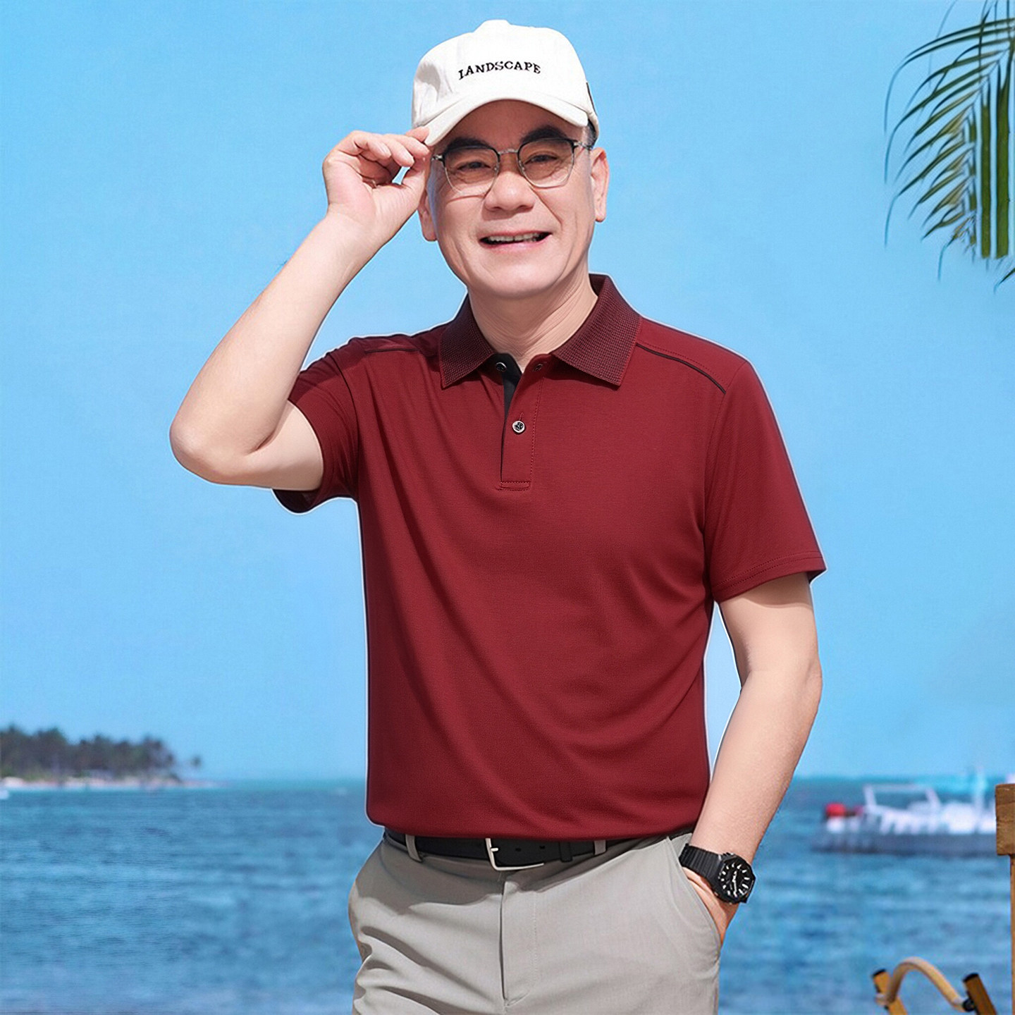 崔万志工厂商务风短袖POLO衫男士夏季翻领纯棉T恤爸爸装纯棉上衣