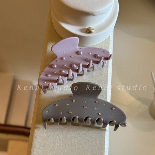 定制emijay星空珍珠水钻醋酸抓夹