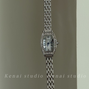 韩国进口lavenda正品轻奢水钻手表高级感精致腕表贝母方盘石英表