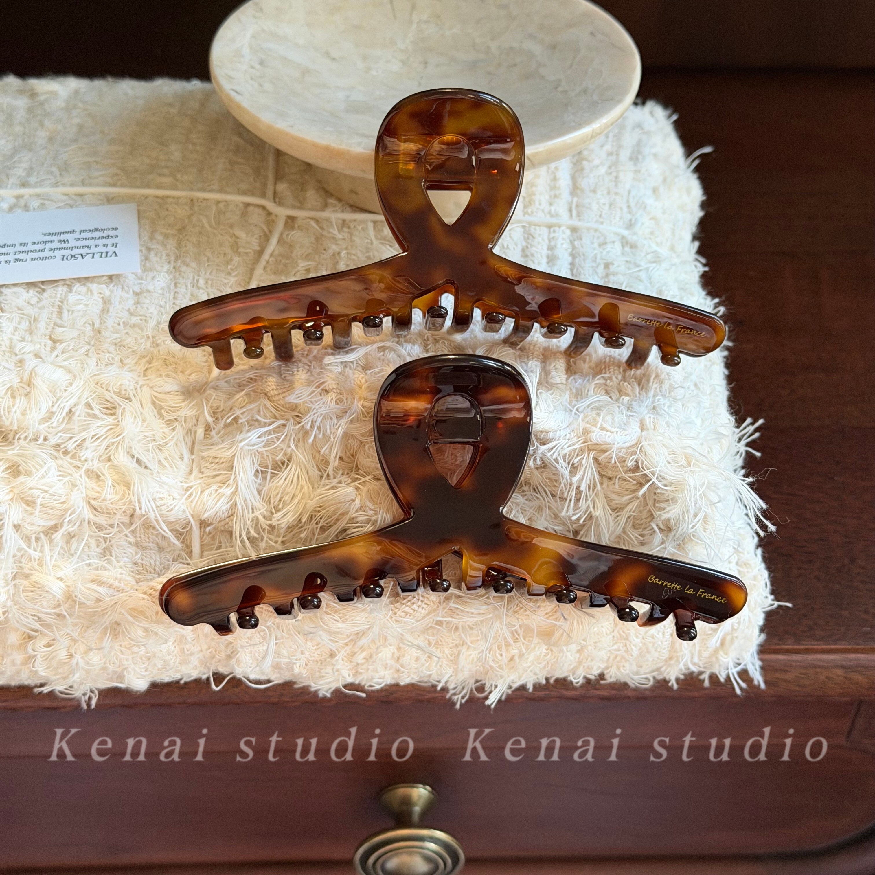 韩国进口France老钱风中古玳瑁醋酸抓夹高级感超大号发量多鲨鱼夹