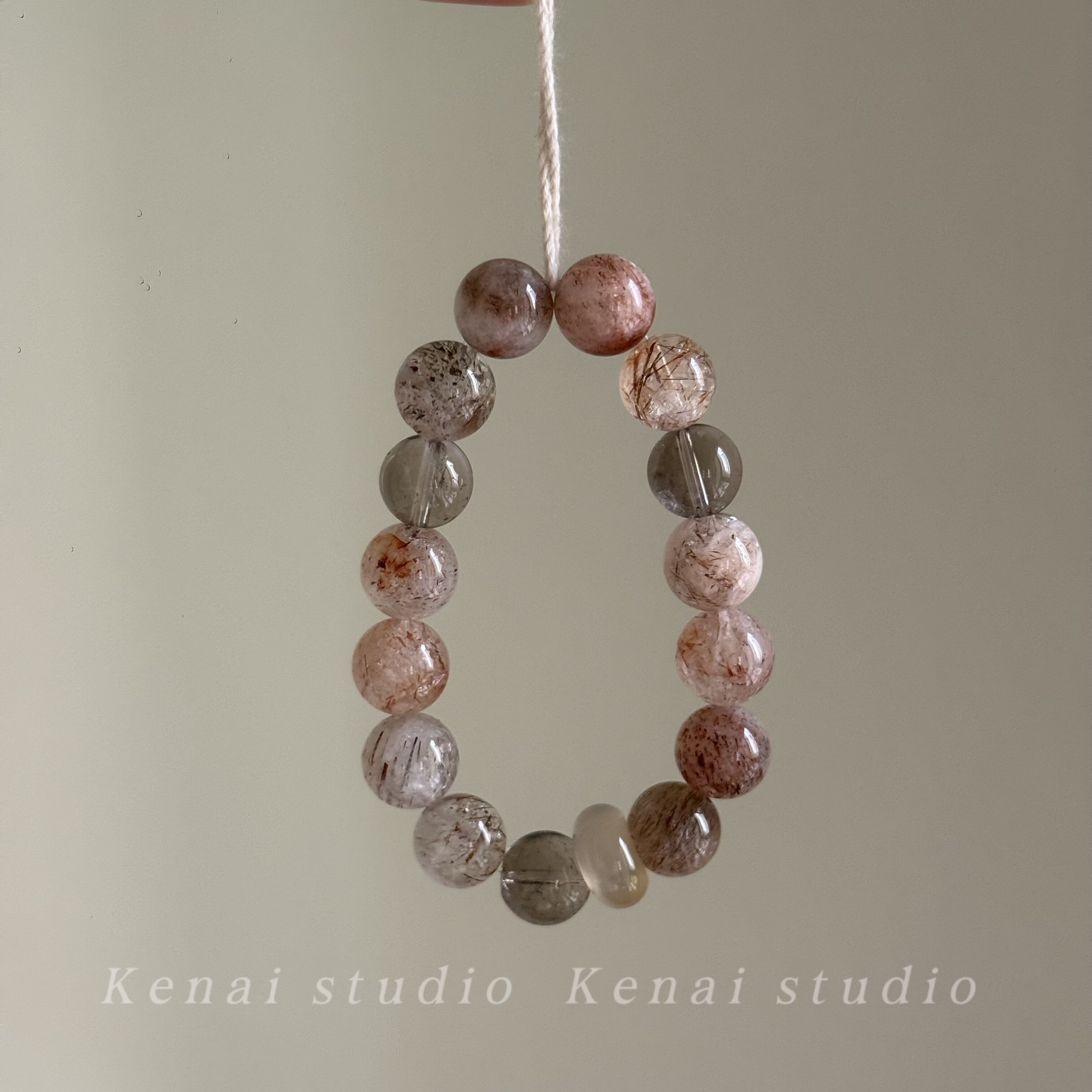 天然黑金超七招财旺事业水晶手串好运暴富生日礼物手饰高级感手链