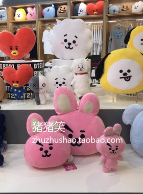 韩国正品BT21防弹少年团玩偶正版BTS公仔抱枕大号毛绒靠垫靠枕
