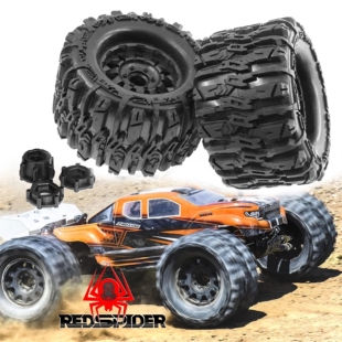 RS红蜘蛛1/8大脚车轮胎ARRMA飞神TRAXXAS雪橇TeamCorally通用W227