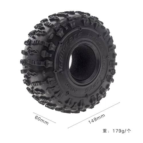 1/10仿真攀爬车轮胎 2.2寸JC胎皮TRX4 SCX10 90046 149MM胎皮