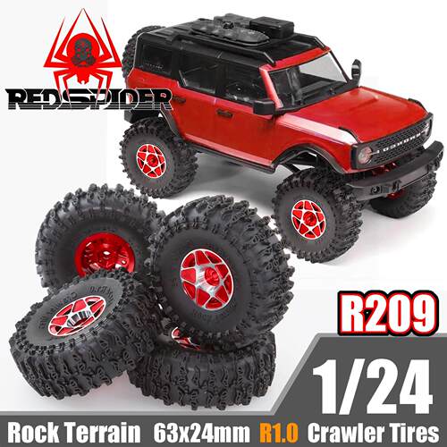 RS红蜘蛛1/18/24攀爬车T4-M 恺司玛SCX24轮胎 FMS FCX24 套装R209