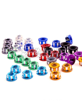 台湾FALCON 1：10模型车通用 M4 螺母 HSP 法兰带齿防松螺帽 F001