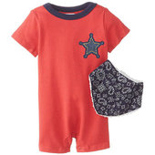 短袖 出口男宝宝婴儿mud pie外贸夏装 柔软透气连体服短爬服哈衣