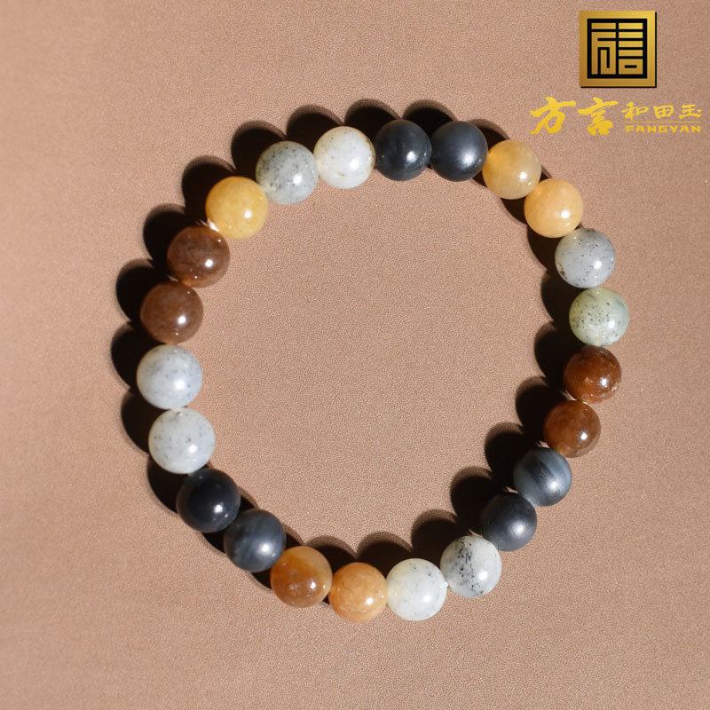 特色收藏级天然大漠古风楼兰三色