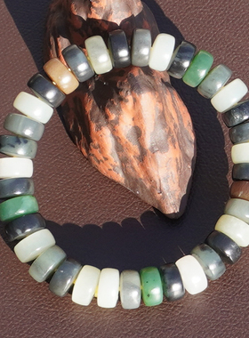 方言和田玉油润青花楼兰多宝手串