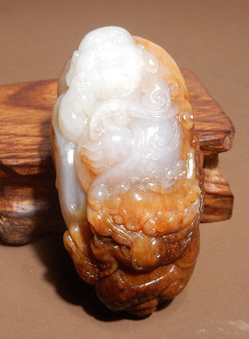 方言和田玉新疆黄沁籽料降龙罗汉