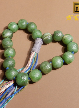 新疆和田玉碧玉老光工艺老型手持