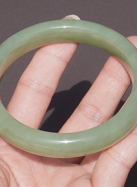 方言和田玉细润高脂青黄口料手镯