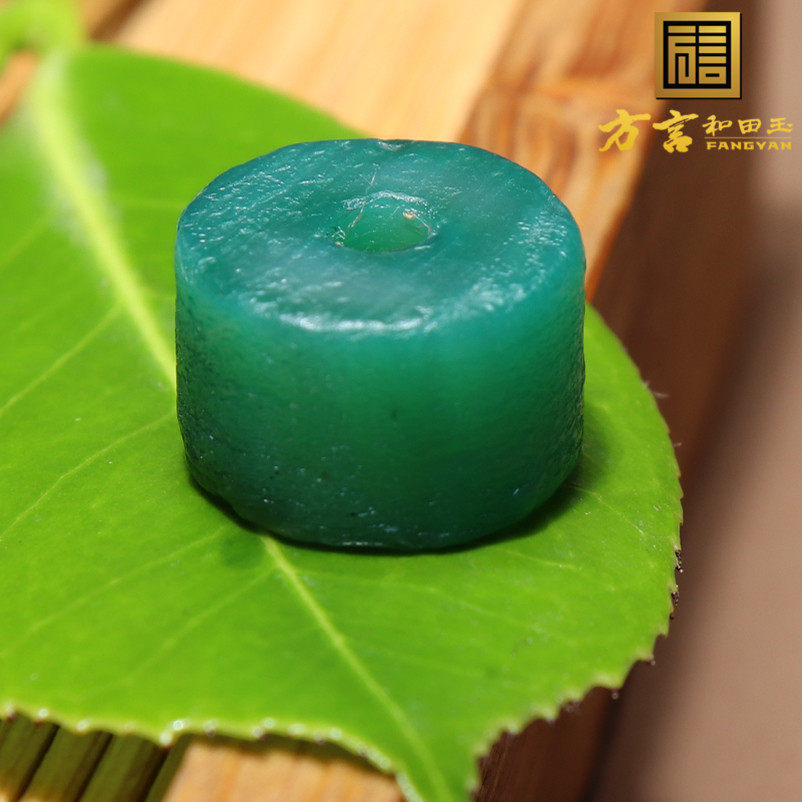 方言和田玉复古绿玛瑙DIY配饰