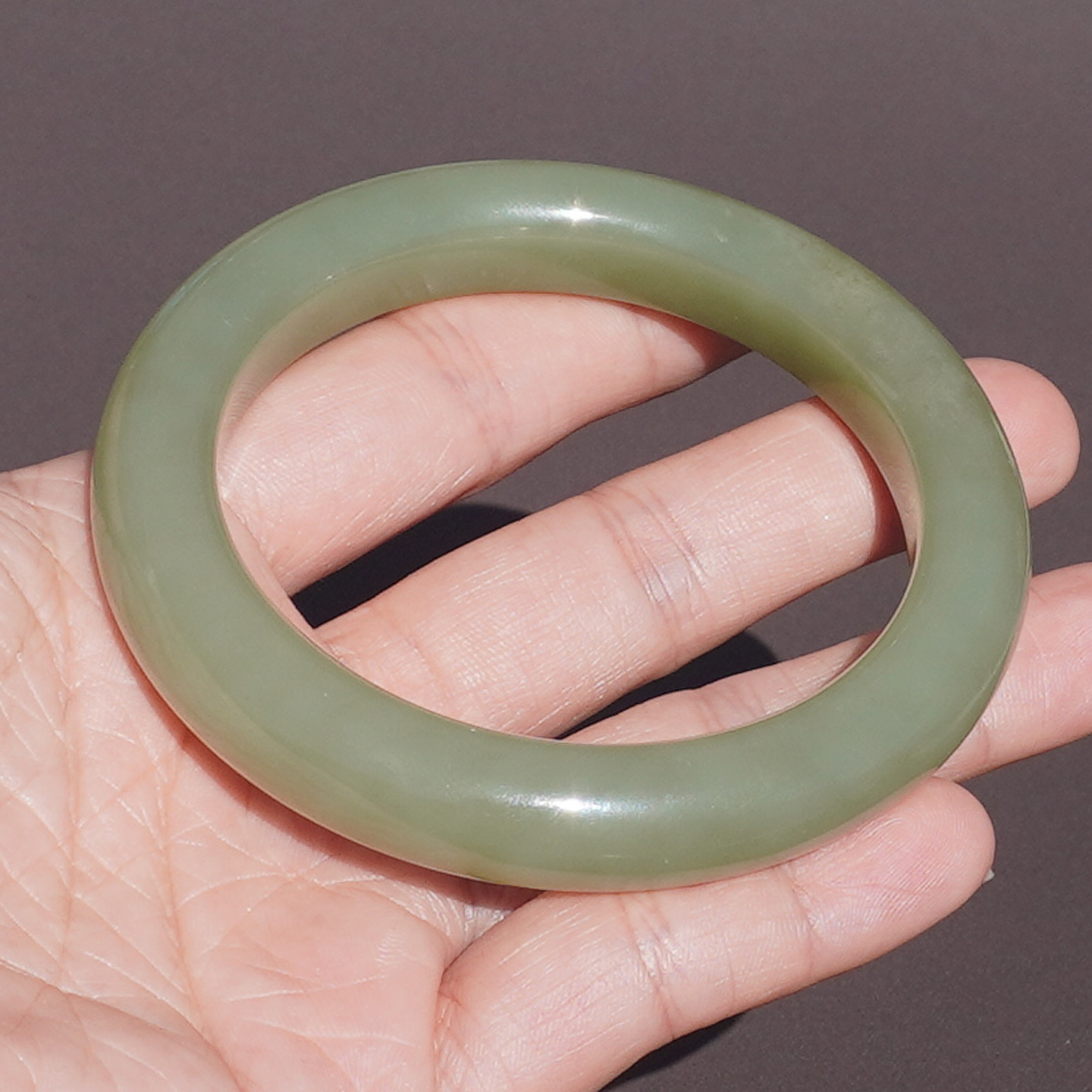 和田玉若羌高脂青黄口料带糖手镯