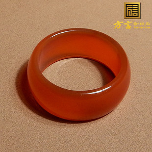 爆买方言和田玉精品佩戴级巨漏特色南红玛瑙男女款戒指扳指回馈A6