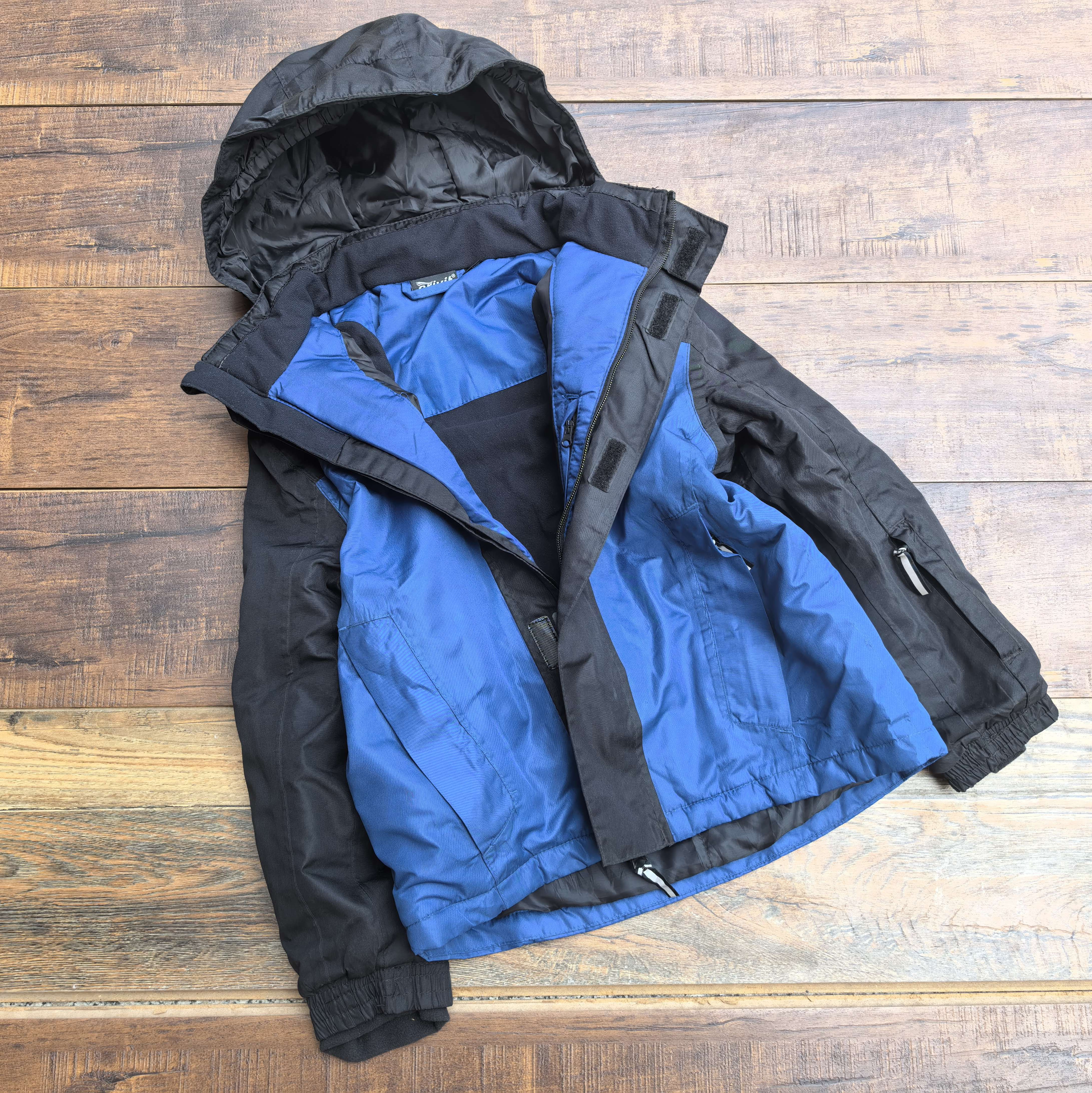 儿童冲锋衣儿童加棉加厚滑雪服中小童秋冬男童夹棉保暖厚外套贸