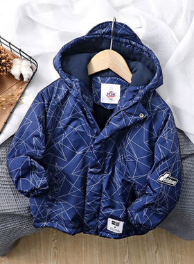 户外新款儿童男童中小大童防水棉服冲锋衣滑雪服宝宝外套连帽抓绒