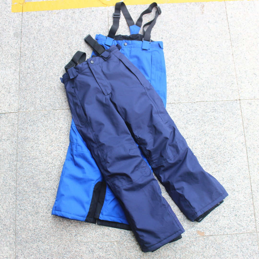 高端防水中大童连体滑雪服棉裤