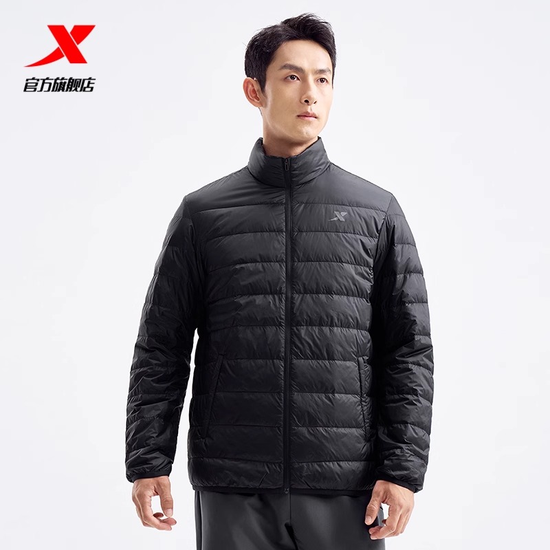 特步寒冬夜行羽绒服轻薄冬季男款