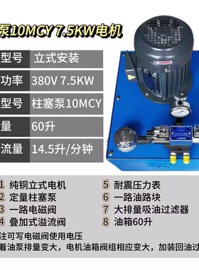 液压泵站5MCY31.5MPa柱塞泵3千瓦电机可调使用系统压力0-26MPa