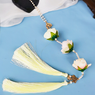 汉服配饰磁吸花花胸针披帛固定扣绢花发饰古风对夹女古装头饰发夹