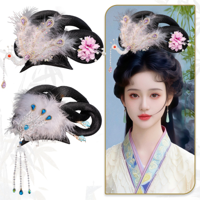 古风汉服头饰假发发髻组合
