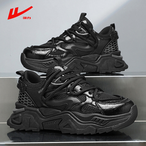 男鞋2026春季爆款百搭黑色男士老爹鞋轮胎鞋子男款休闲运动鞋