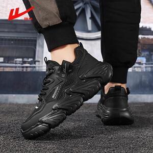 男鞋黑武士透气老爹鞋男2026新款黑色男士运动鞋子休闲鞋男款