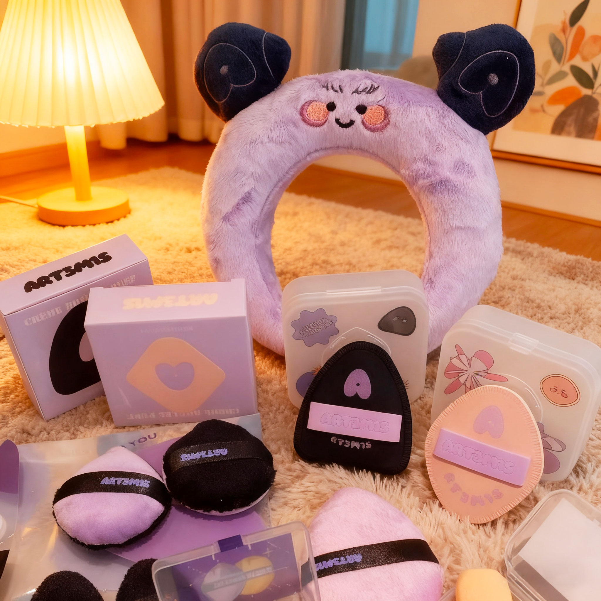 凹凸迷思小耳朵粉扑可爱卡通mini