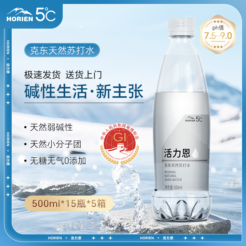 5c活力恩克东天然苏打无糖矿泉水